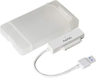 Maiwo K104 5Gbps USB3.1 til 2.5 ""HDD / SSD 12.5mm SATA III adapter med 10cm kabel og USB A gennemsigtig plast kabinet