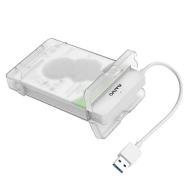 Maiwo K104 5Gbps USB3.1 til 2.5 ""HDD / SSD 12.5mm SATA III adapter med 10cm kabel og USB A gennemsigtig plast kabinet