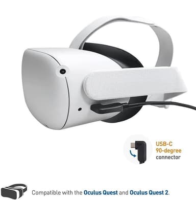 Cable Matters aktivt 7,5 m USB-C til USB-A VR Link-kabel til Oculus Quest 2 USB3.2 Gen1 5 Gbps 3A Super Speed ​​​​VR Link-kabel