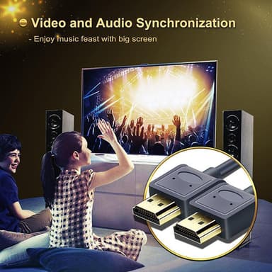 NÖRDIC tynde kabel High Speed ​​HDMI med Ethernet HDMI 2.0 4K60Hz 18Gbps HDCP 2.2 HDR 1.8m