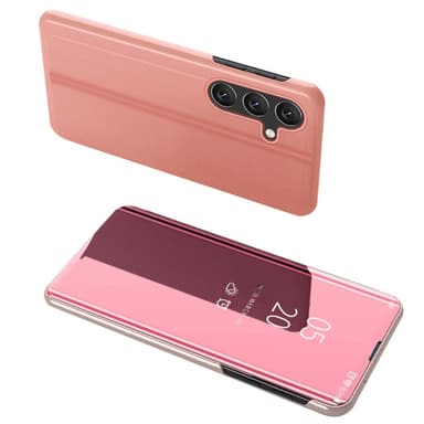 SKALO Samsung A35 5G Clear View Mirror Etui - Rosa guld