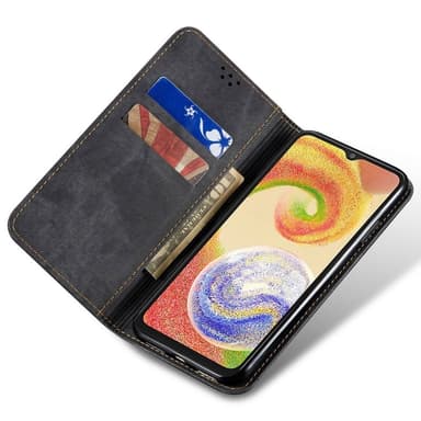 SKALO Samsung A35 5G Jeans Flip Cover - Sort