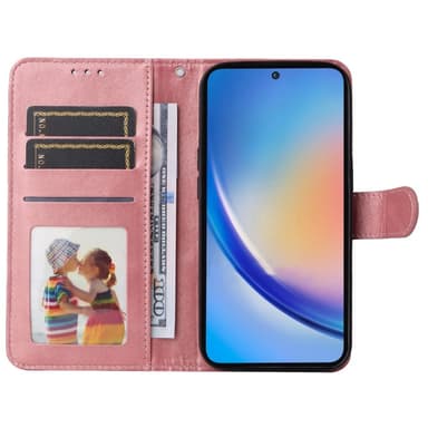 SKALO Samsung A35 5G PU-læder Pungetui - Pink