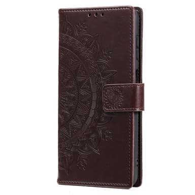 SKALO Samsung A35 5G Mandala Flip Cover - Brun