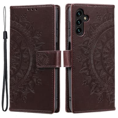 SKALO Samsung A35 5G Mandala Flip Cover - Brun