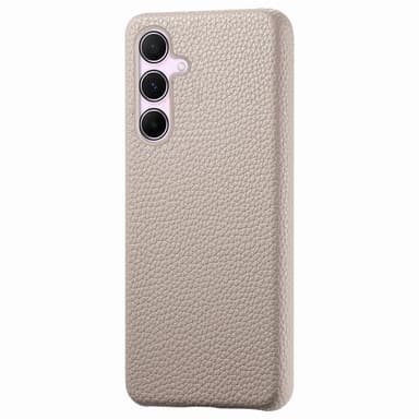 SKALO Samsung A55 5G PU Læder Litchi Cover - Khaki