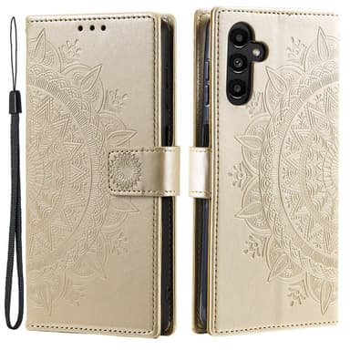 SKALO Samsung A35 5G Mandala Flip Cover - Guld