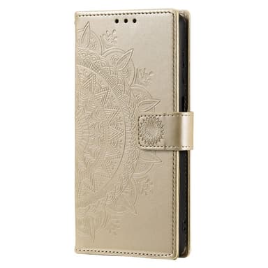 SKALO Samsung A35 5G Mandala Flip Cover - Guld
