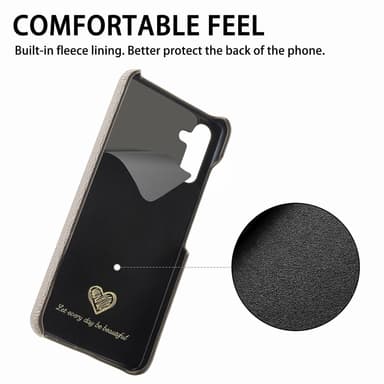 SKALO Samsung A55 5G PU Læder Litchi Cover - Khaki