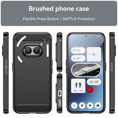 SKALO Nothing Phone (2a) Armor Carbon Stødsikker TPU-cover - Sort