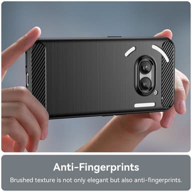SKALO Nothing Phone (2a) Armor Carbon Stødsikker TPU-cover - Sort