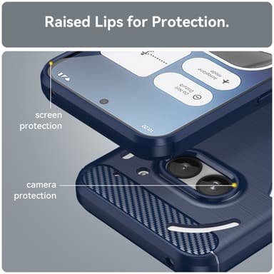 SKALO Nothing Phone (2a) Armor Carbon Stødsikker TPU-cover - Blå
