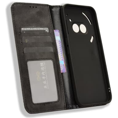 SKALO Nothing Phone (2a) Premium Pungetui med prægning - Sort