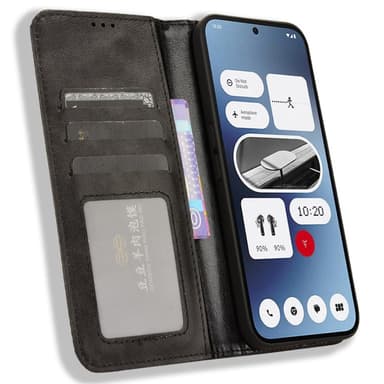 SKALO Nothing Phone (2a) Premium Pungetui med prægning - Sort