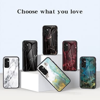 SKALO Samsung A55 5G Marmor hærdet glas TPU Cover - #4
