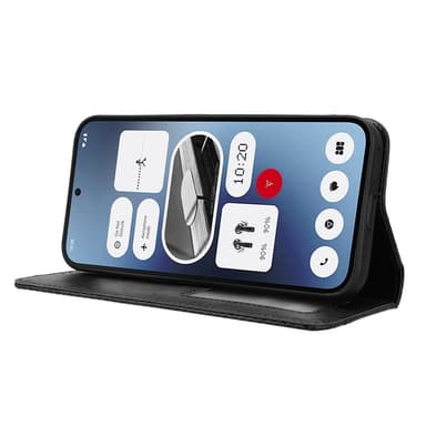 SKALO Nothing Phone (2a) Premium Pungetui med prægning - Sort