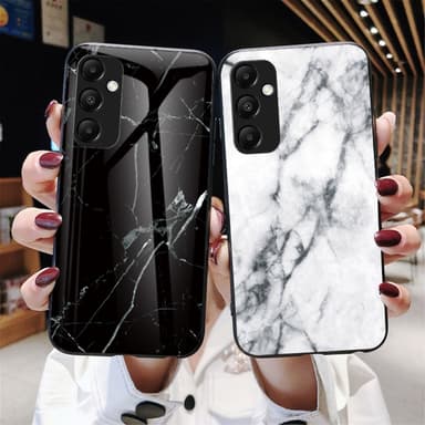 SKALO Samsung A55 5G Marmor hærdet glas TPU Cover - #4
