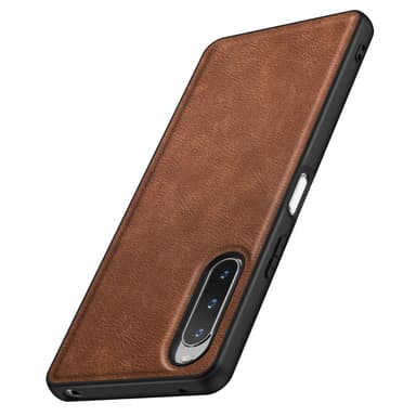 SKALO Sony Xperia 10 V PU-læder Hybrid Cover - Brun