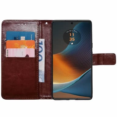 Wallet cover 3-kort Motorola Edge 50 Fusion - Brun