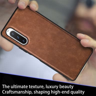 SKALO Sony Xperia 10 V PU-læder Hybrid Cover - Brun