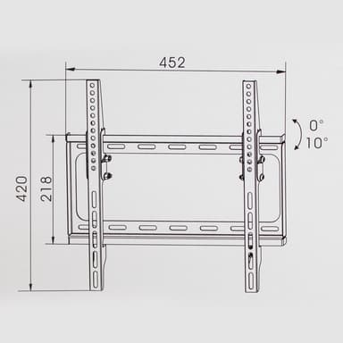 TV-ophæng for 26-55 tommer (66-140 cm.) (Vipbar + Vaterpas) - sort