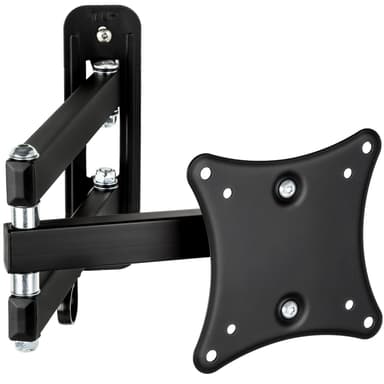 TV-ophæng for 10-24 tommer (25-61cm) (Vipbar + Svingbar) - sort