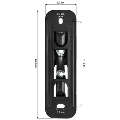 TV-ophæng for 10-24 tommer (25-61cm) (Vipbar + Svingbar) - sort