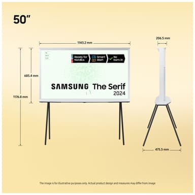 Samsung 50" LS01D The Serif 4K QLED Smart TV (2024, skyhvid)