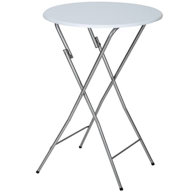 Foldbart cafebord - hvid
