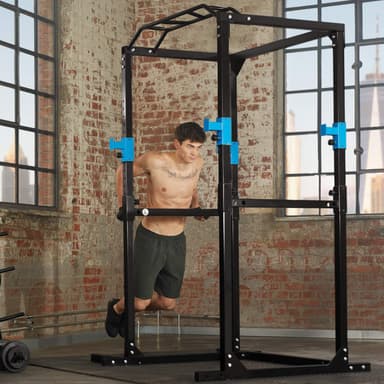 Power Rack træningsstativ - sort/blå