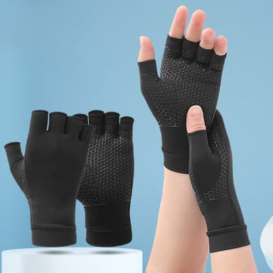 Skridsikre halvfingerhandsker fitnesshandsker 1 par XL