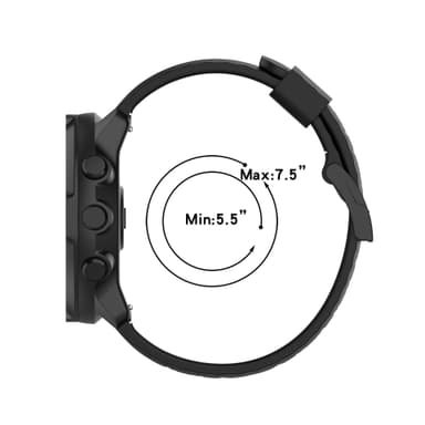 Silicnoe urrem udskiftning til Suunto Spartan Sport Sort