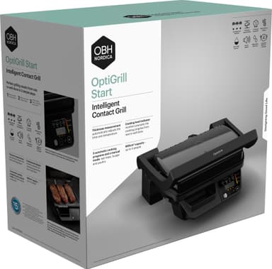 OBH Nordica OptiGrill Start 3 Prog bord grill GO7P08S0 (sort)