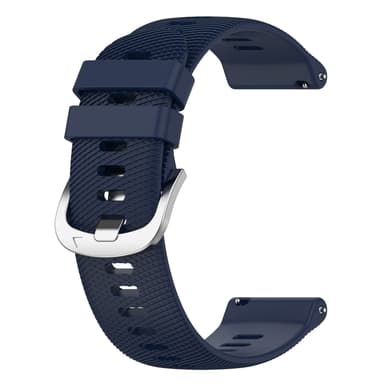 20 mm universelt krydsmønstret silikone urbånd til Samsung, Garmin, Huawei Mørkeblå