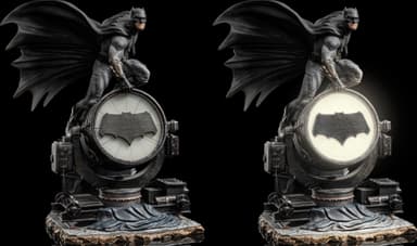 Iron Studios Justice League acitonfigur (Batman og hans Batsignal)