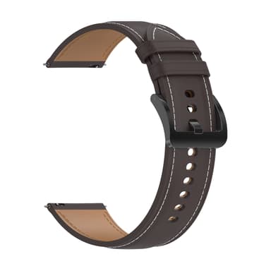Armbånd i ægte læder Brun Garmin Vivoactive3 / Vivoactive 3 Music / Venu / Venu 2 Plus / Venu Sq, Huami Amazfit GTS 2E / GTS 2 Mini / GTS 2 / Pop Pro