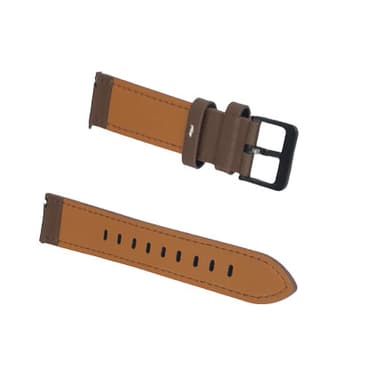 Armbånd i ægte læder Brun Garmin Vivoactive3 / Vivoactive 3 Music / Venu / Venu 2 Plus / Venu Sq, Huami Amazfit GTS 2E / GTS 2 Mini / GTS 2 / Pop Pro