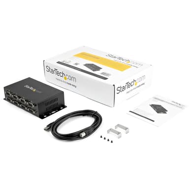 StarTech.com ICUSB2328I, USB 2.0 Type-B, Seriel, Sort, Stål, Aktivitet, 5 V