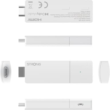 Strong Google TV Stick 4K UHD streaming-enhed (hvid)