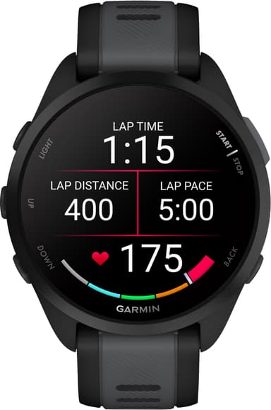 Garmin Forerunner 165 Music sportsur (sort)