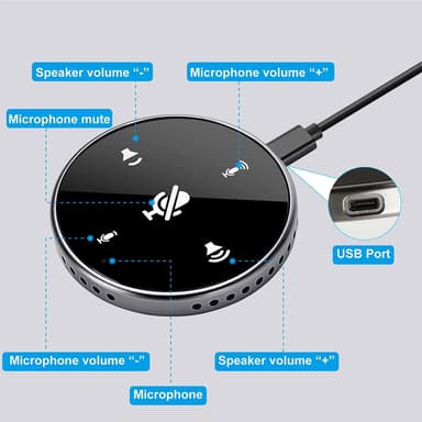 Omni-directional USB-mikrofon Plug and Play