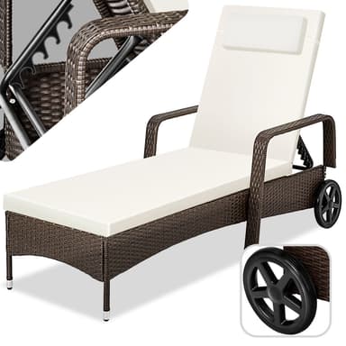 Polyrattan solseng - antikbrun