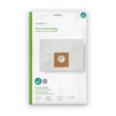 Nedis Støvsugerpose | 10 stk. | Syntetisk | Mest solgt for: Nedis VCBG100xx | Hvid
