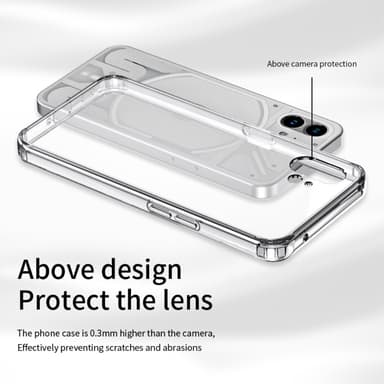SKALO Nothing Phone (1) Stødsikker Clear Hybrid Cover - Gennemsigtig