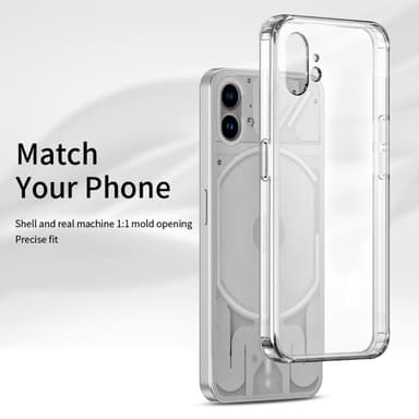 SKALO Nothing Phone (1) Stødsikker Clear Hybrid Cover - Gennemsigtig
