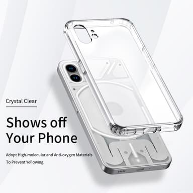 SKALO Nothing Phone (1) Stødsikker Clear Hybrid Cover - Gennemsigtig