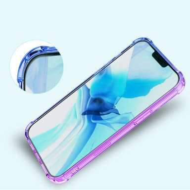SKALO iPhone 15 Pro Max Gradient Ekstra stærk TPU-cover - Pink/Turki