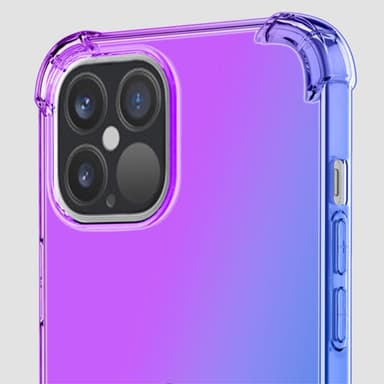 SKALO iPhone 15 Pro Max Gradient Ekstra stærk TPU-cover - Pink/Turki