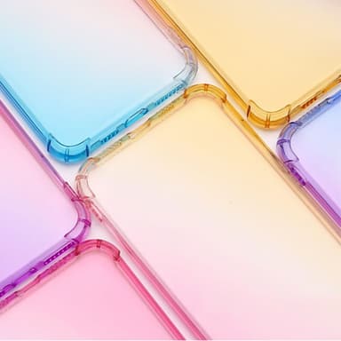 SKALO iPhone 15 Pro Max Gradient Ekstra stærk TPU-cover - Pink/Turki