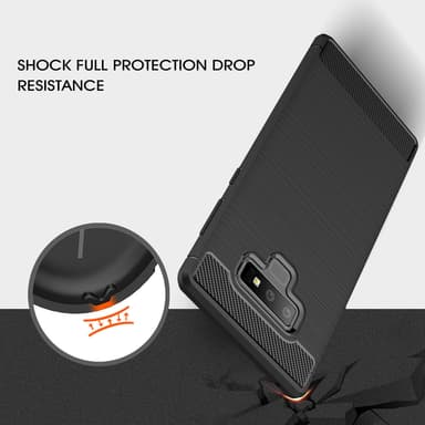 SKALO Samsung Note 9 Armor Carbon Stødsikker TPU-cover - Blå